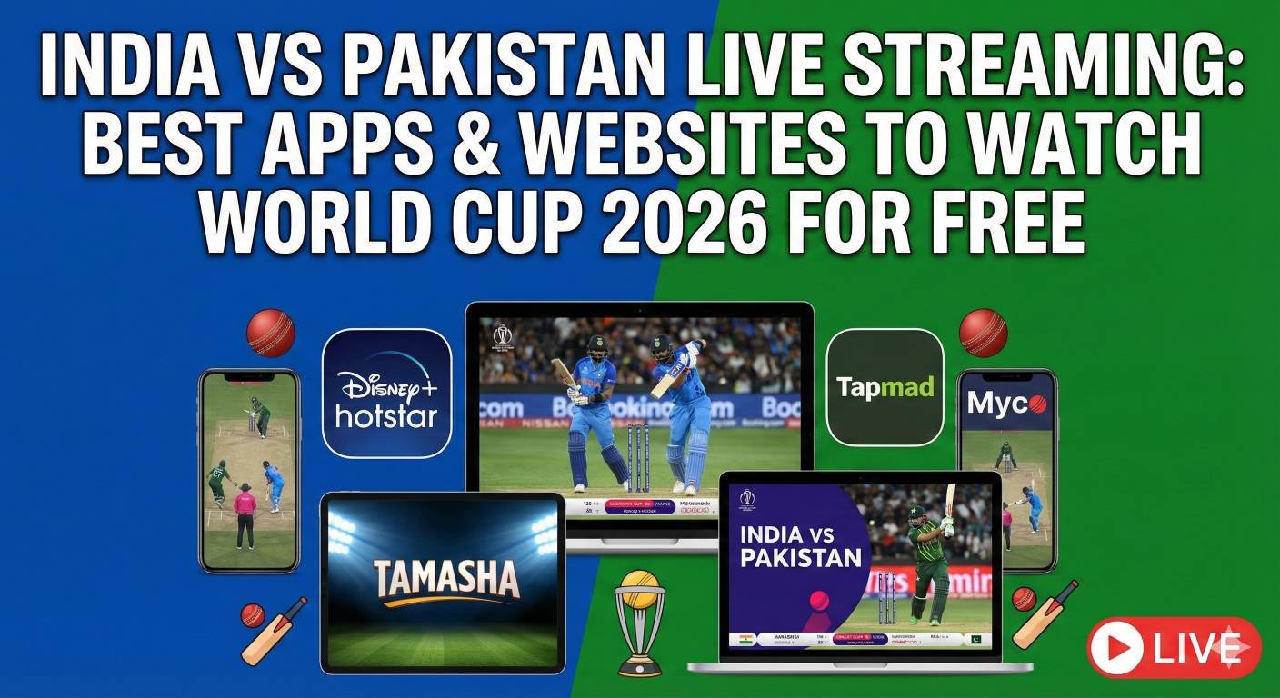 India vs Pakistan Live Streaming Best Apps and Websites to Watch World Cup 2026 for Free